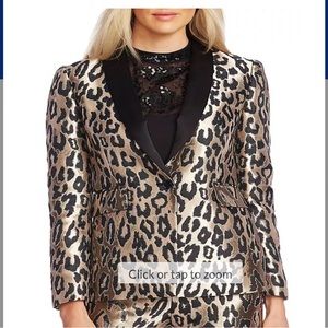 Vince Camuto Leopard Print Jacquard Blazer